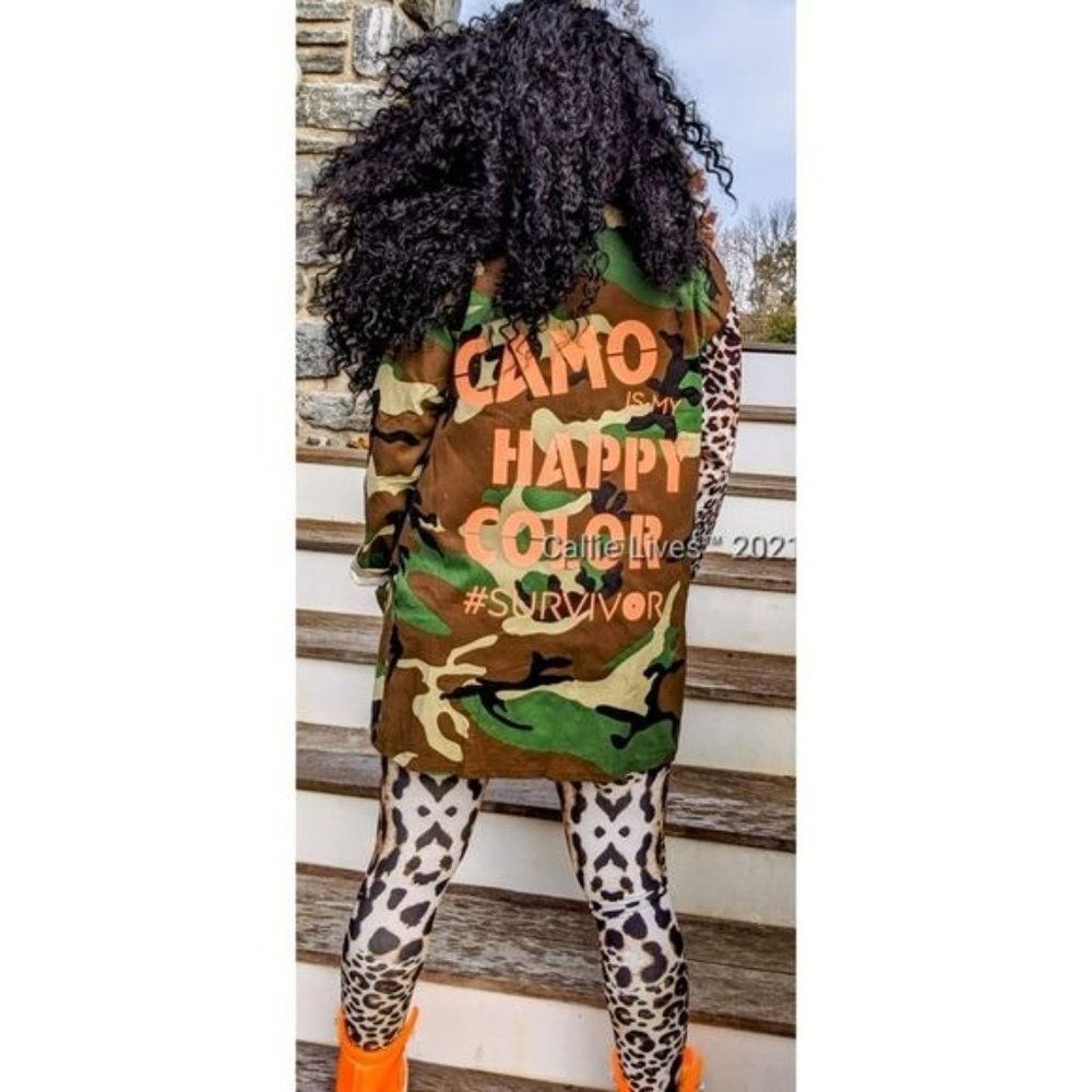 MIZ Camo Happy Color: Camouflage Cheetah Neon Orange Utility BlazeR XL - Picture 4 of 13